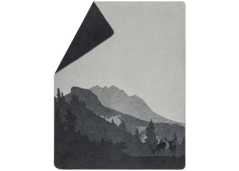 Plaid SAVONA 200x150 cm Paysage couple de cerfs