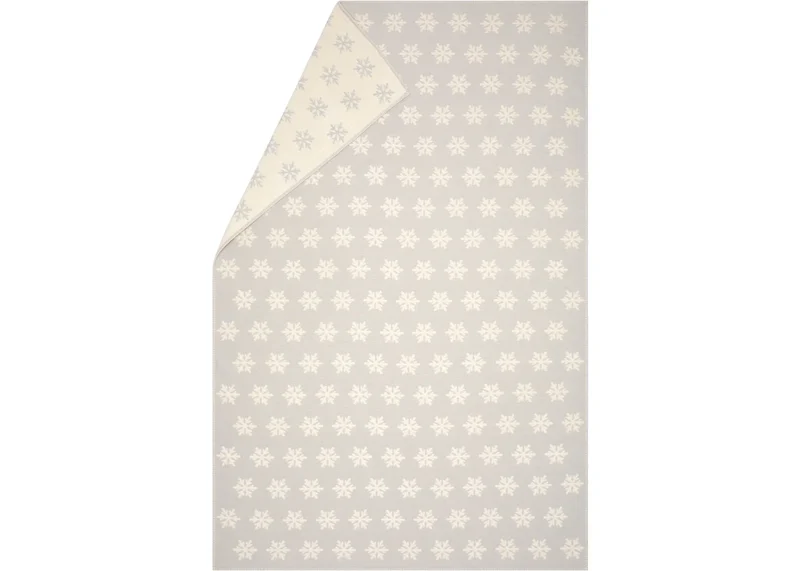 Plaid CARLA 200x135cm snowflake gris