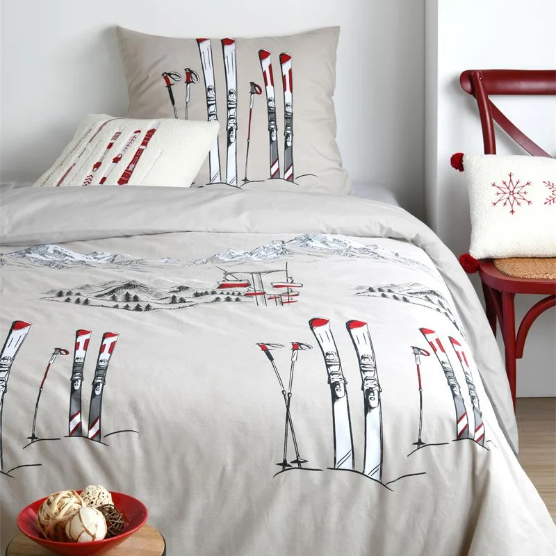 Housse de couette 140 x 200 cm Alpes naturel