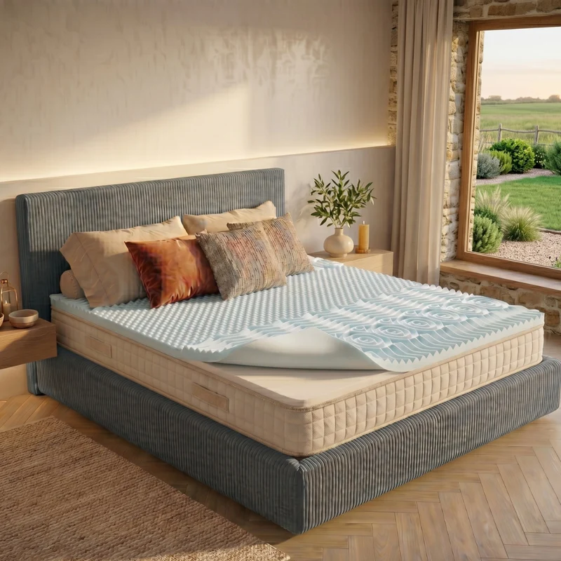 Surmatelas mémoire de forme, 7 zones de confort, gel rafraîchissant – Collection Highland