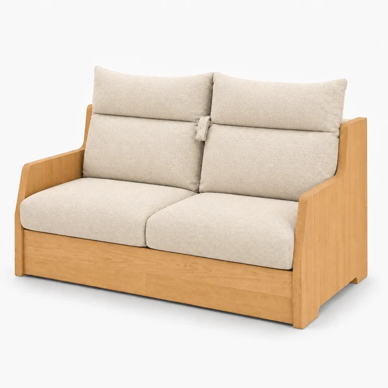 Canapé convertible express écru 140 cm | Refuge