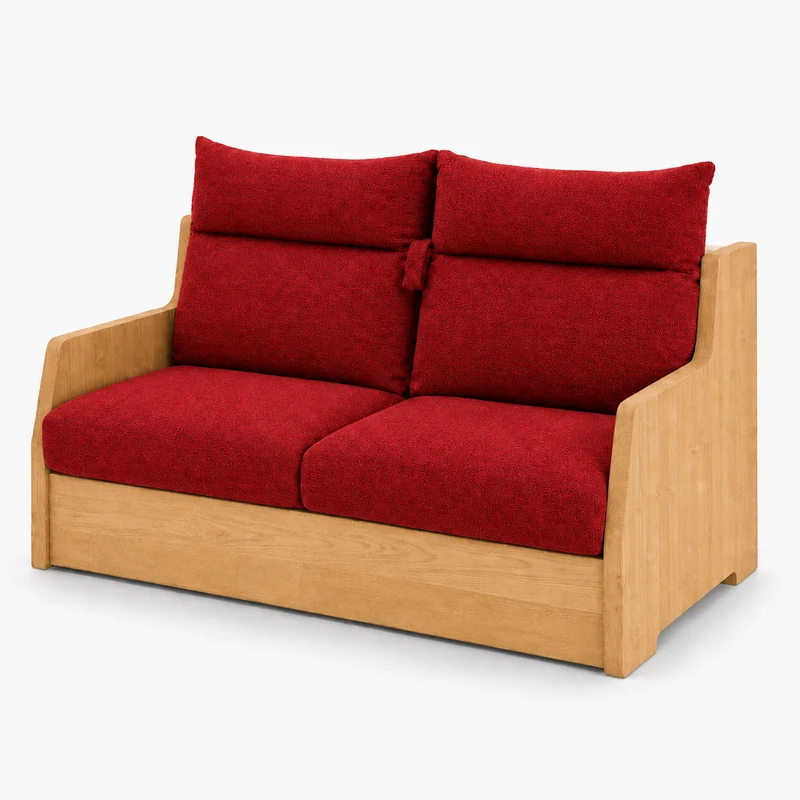 Canapé convertible express rouge 160 cm | Refuge