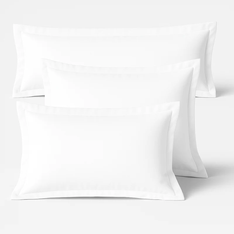 Taie d’oreiller blanche, douce, respirante, lavable, durable - Collection Unie