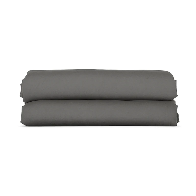 Drap housse élastique, respirant, gris foncé - Collection Unie