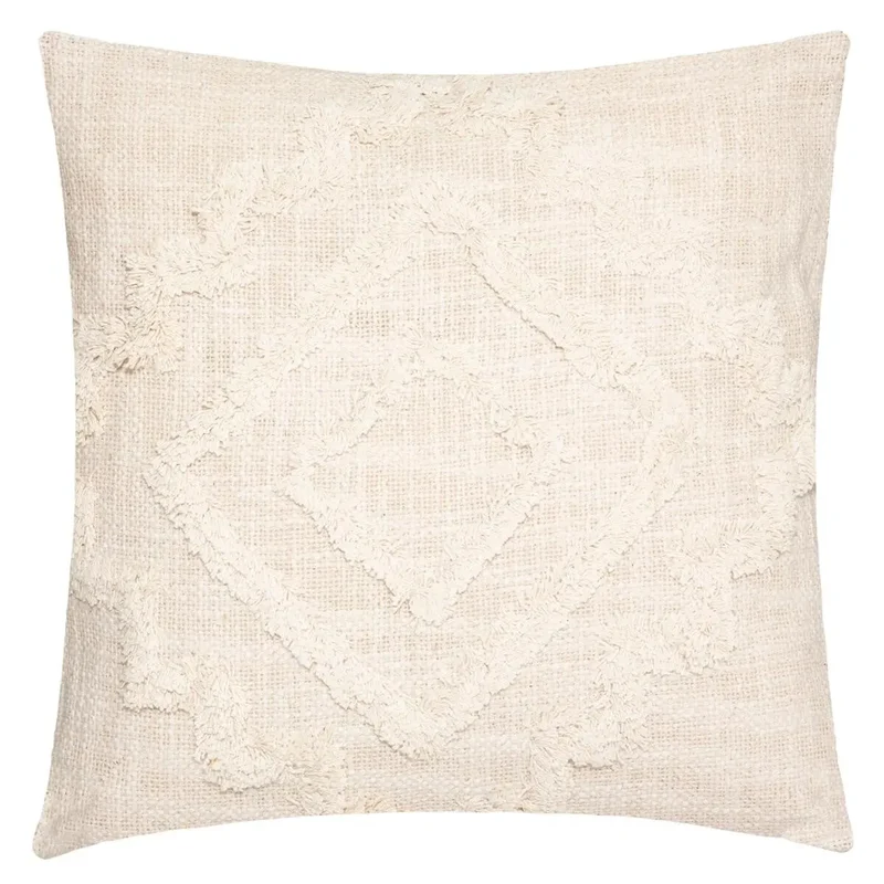 Coussin Inca, coton tufté 40x40 cm