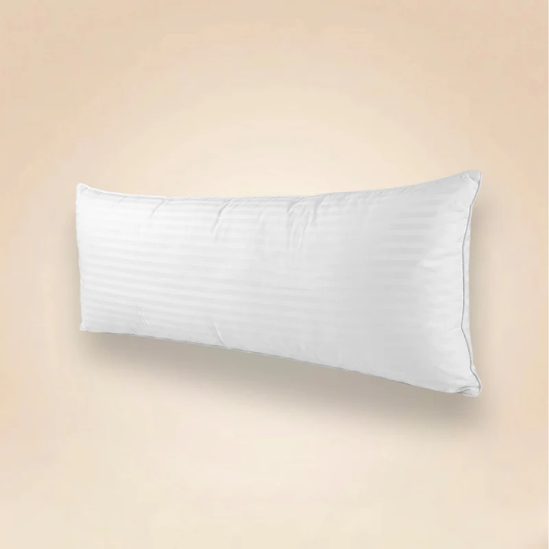 Traversin plumes de canard et duvet, jacquard strié, confort et soutien équilibré - Collection Duvet