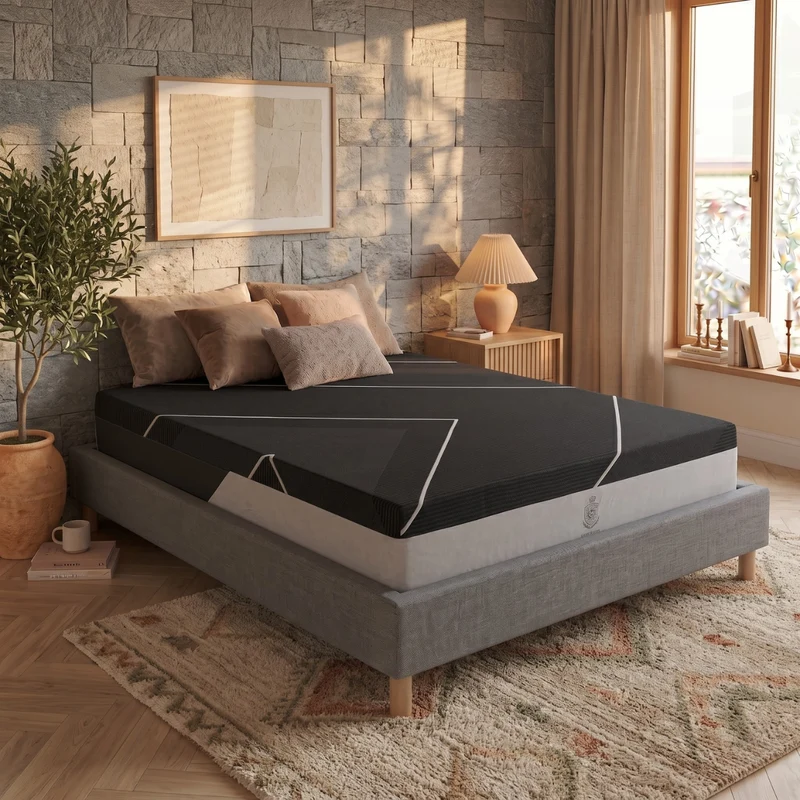Matelas hybride mémoire de forme bambou et ressorts ensachés - Collection Naturelle