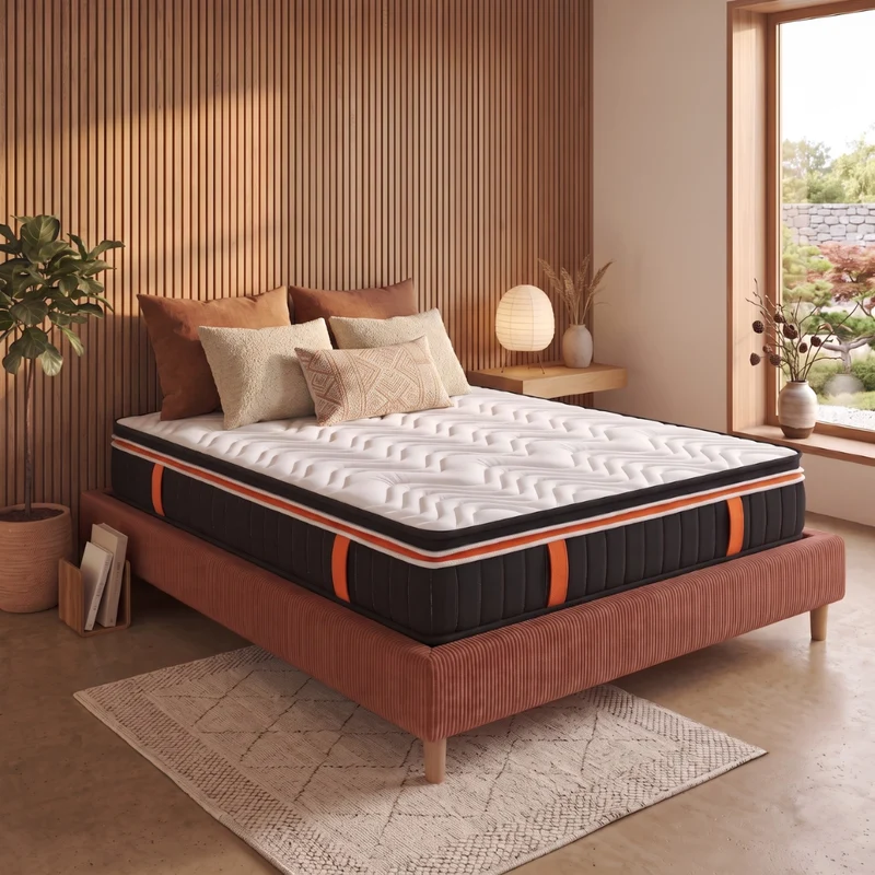 Matelas mémoire de forme avec deux surmatelas - Collection Épais