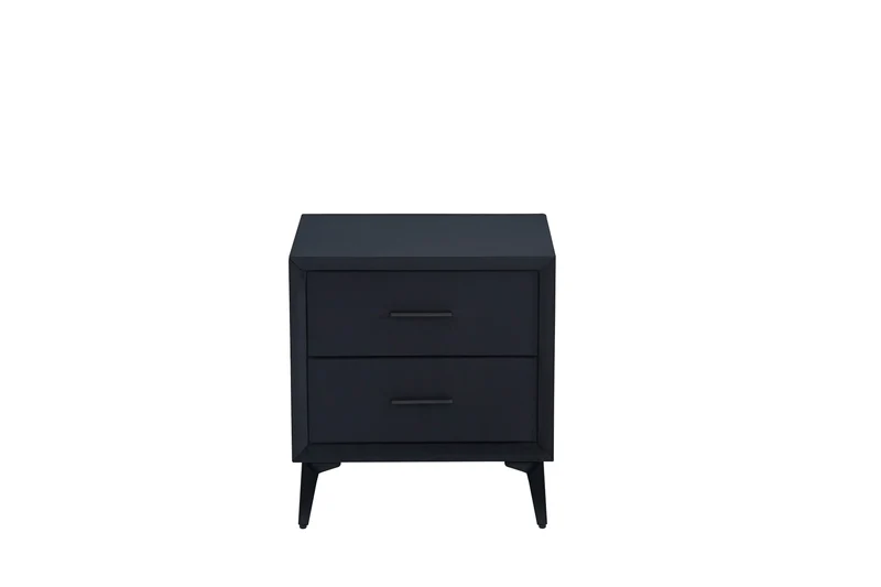 CHEVET NOBEL VELOURS NOIR 38x45x48cm
