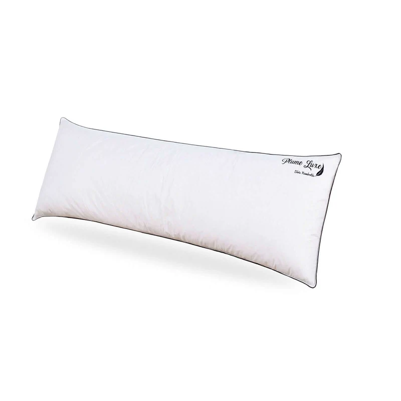 Traversin ergonomique, plumes de canard, tissu coton - Collection Luxe