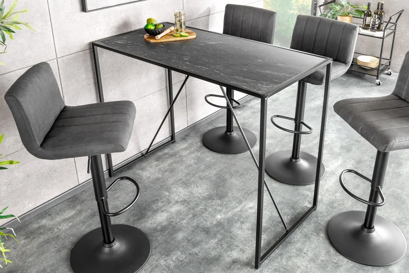 Table de bar moderne SLIM LINE 120cm table de bar en métal graphite