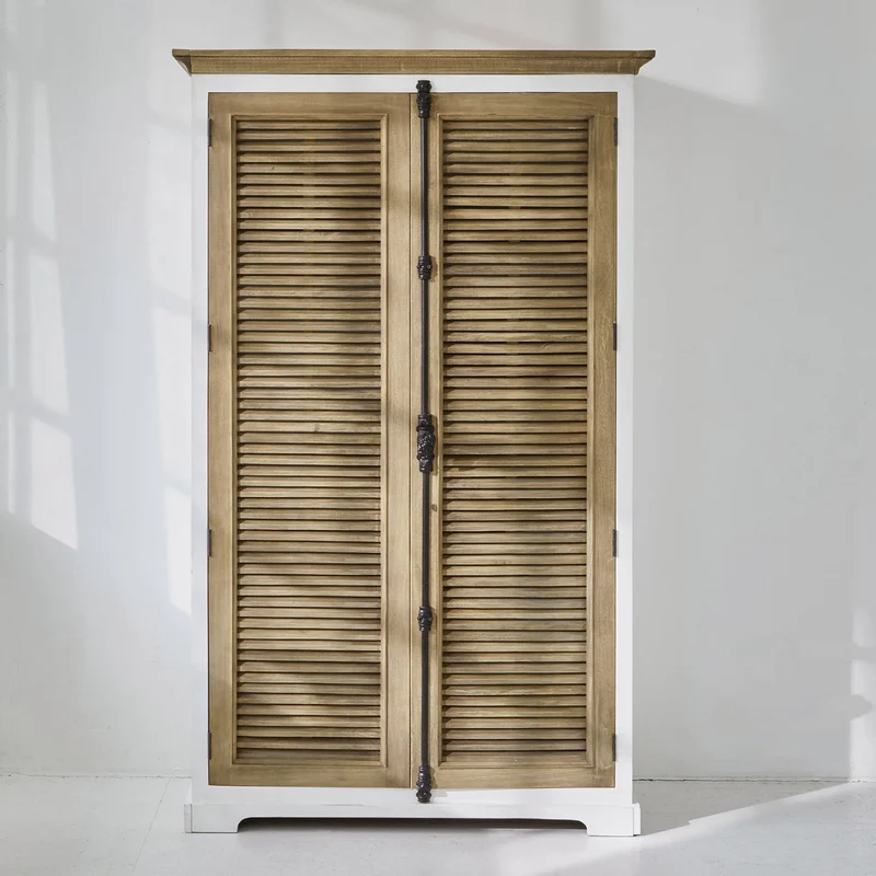 Armoire LOBERON Comtois en bois marron blanc