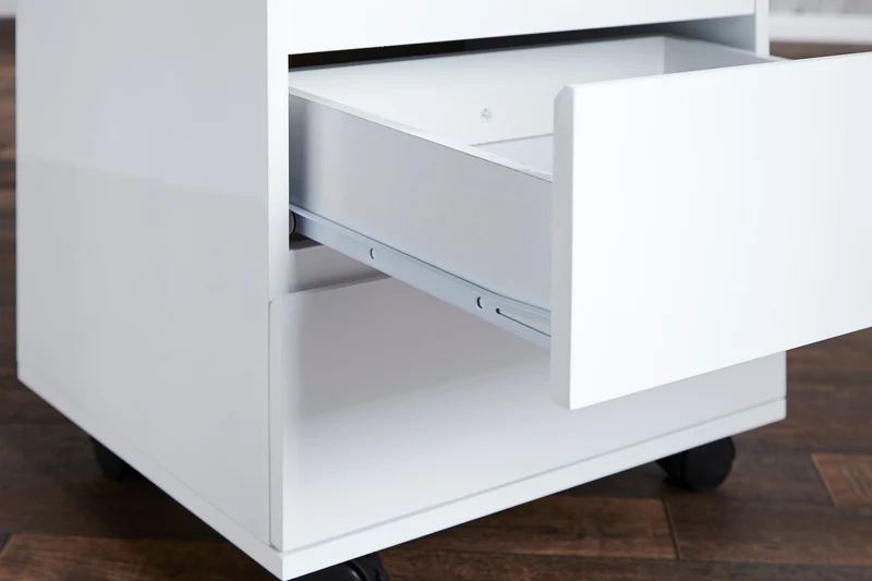 Roll conteneur moderne BIG DEAL 45cm blanc brillant 3 tiroirs