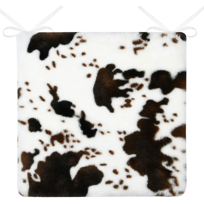 Galette de chaise vache brun