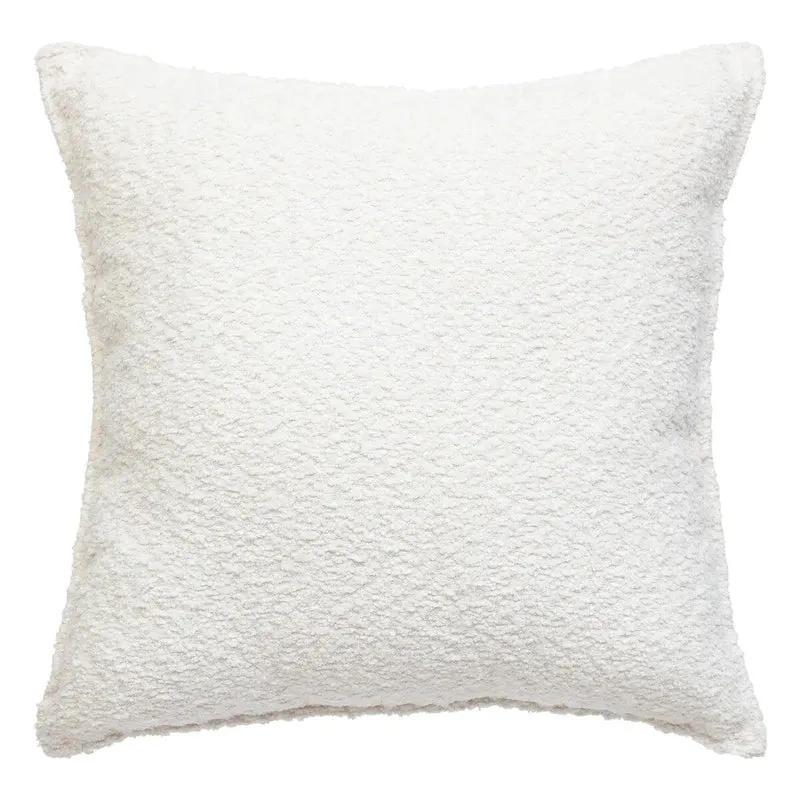 Coussin bouclette Soana Blanc ivoire, 45x45 cm
