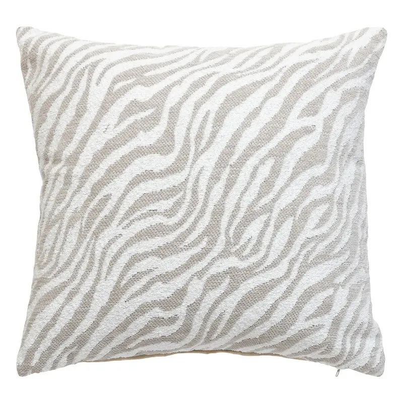 Housse de coussin Jeni, chenille Beige lin, 40x40 cm