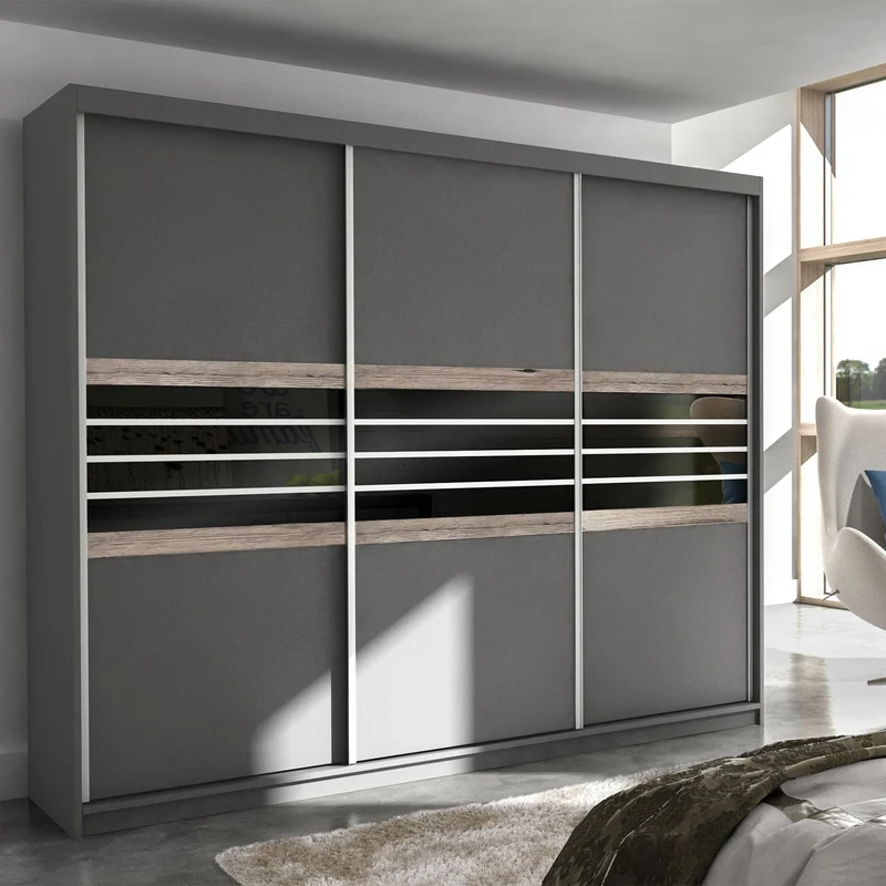 Armoire MOBILIER 1 Honolulu 116 (Lava + Noir)