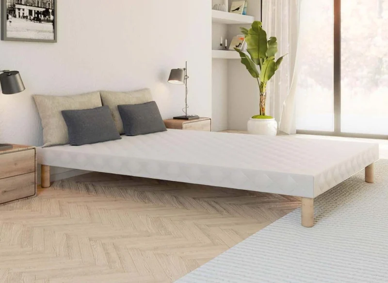 Sommier tapissier 140 x 190 cm + 4 pieds
