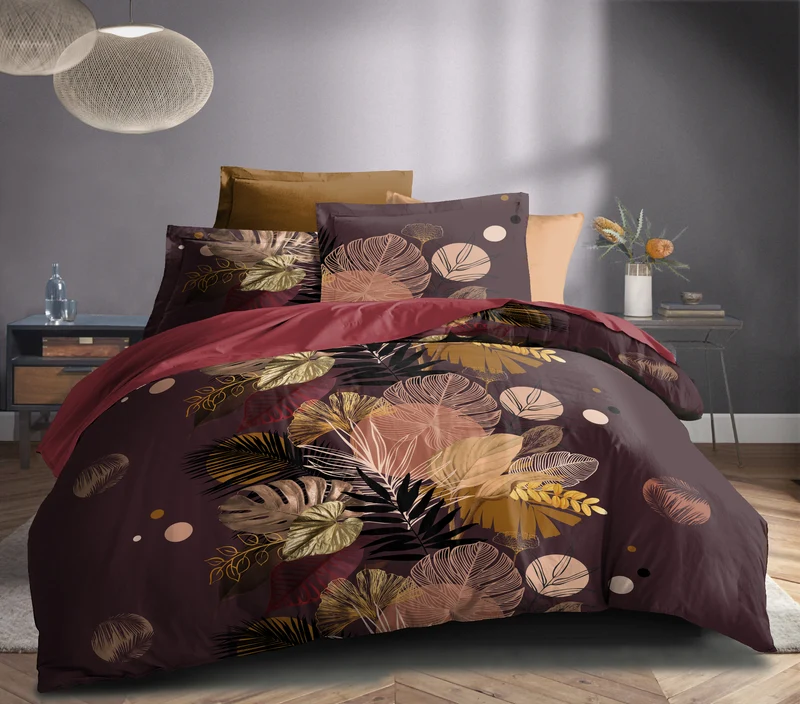 Parure de couette 3 pièces "Louna" 240 x 220 cm Palm Chic