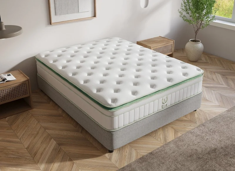 Matelas hybride ressorts ensachés 140 x 190 cm épaisseur 34 cm OSCAR