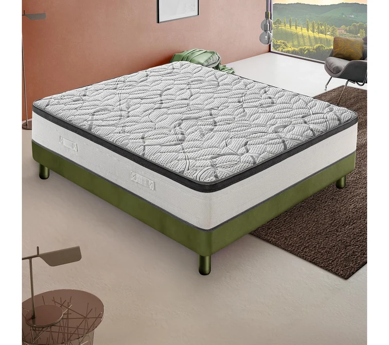Matelas mousse – Deluxe - Réversible - Côté été/hiver - Epaisseur 25 Cm