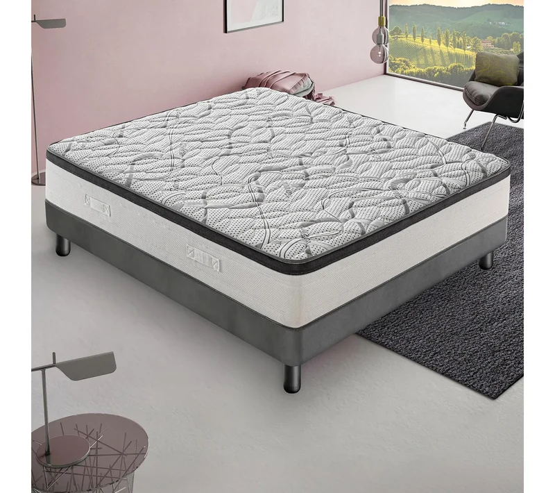 Matelas mousse – Deluxe - Réversible - Côté été/hiver - Epaisseur 20 Cm