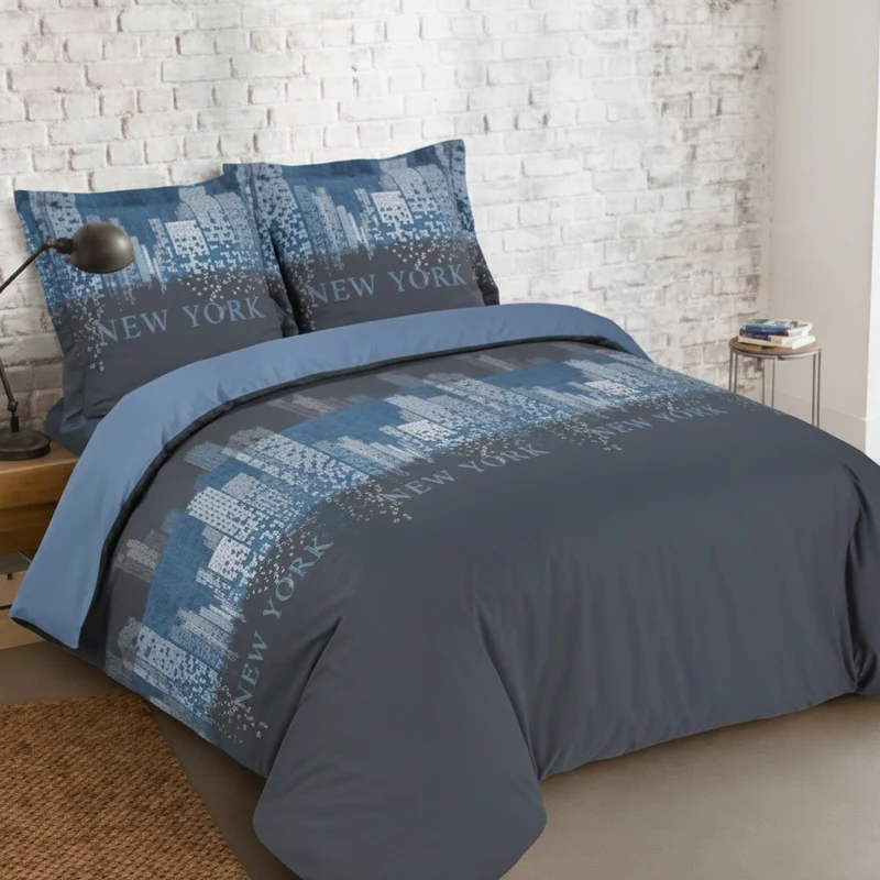 Parure de lit New York 100% coton 200x200cm