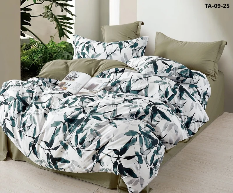Parure de Couette "Imprimé Double Face" 240 x 220 cm + 2 Taies d'oreiller 65 x 65 cm