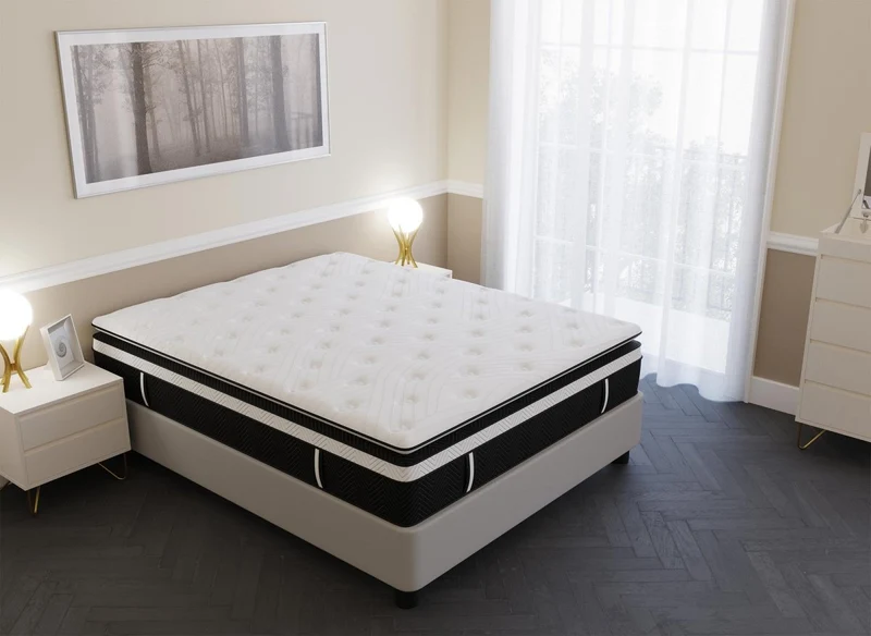 Matelas hybride mémoire de forme 180 x 200 cm épaisseur 35 cm - CLOUDY