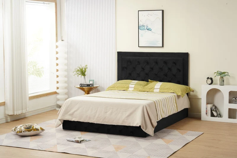 CADRE DE LIT ROMA NOIR 140 cm