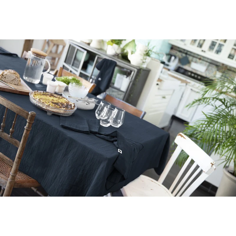 Nappe rectangle 150 x 350 cm GAÏA Minuit