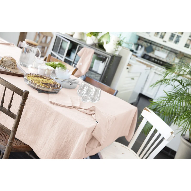 Nappe rectangle 150 x 350 cm GAÏA Guimauve