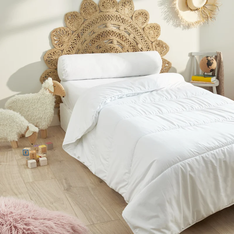 Pack 3 pièces Couette 140 x 200 cm + Oreiller 60 x 60 + Polochon 90 Gamme "Douceur" - Traité Anti Acarien Soft & Care