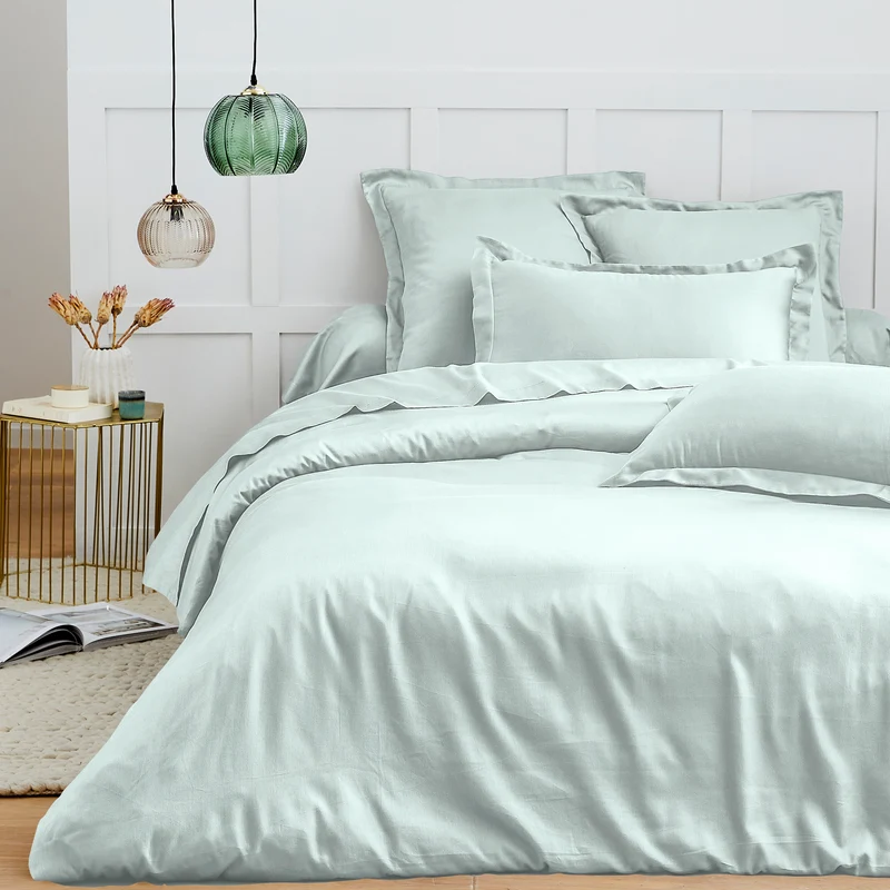 Housse de couette 100% Coton 240 x 220 cm Menthe