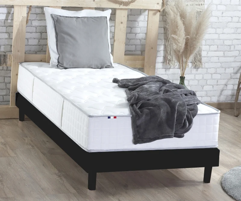 Pack matelas 24 cm sommier 90x200 cm