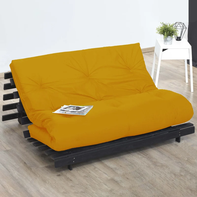 Matelas futon latex et fibres - Ocre - 140 x 190 cm